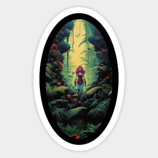 Blue Woman in the Woods Sticker